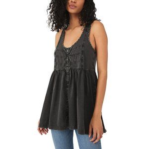 Free People Brooke Tunic in Charcoal
